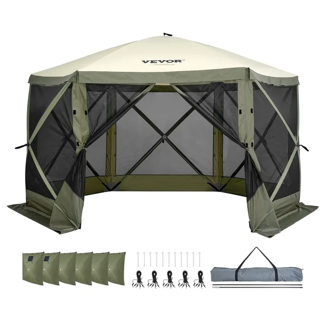 Tent green 8 people 7.9 ft