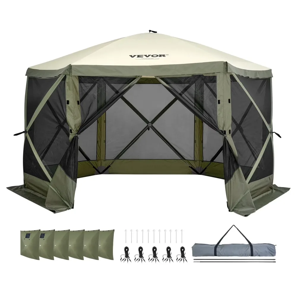 Tent green 8 people 7.9 ft