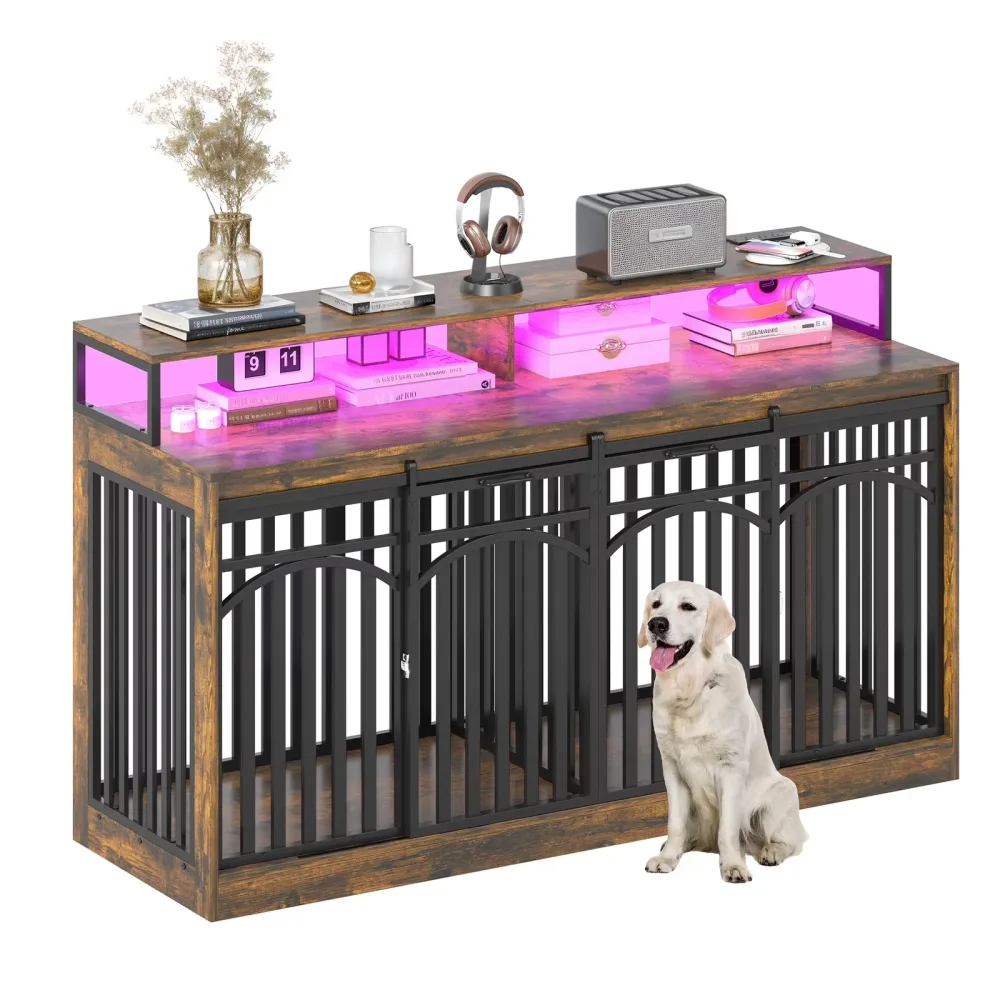 Dog Crate 71" led 70.8"