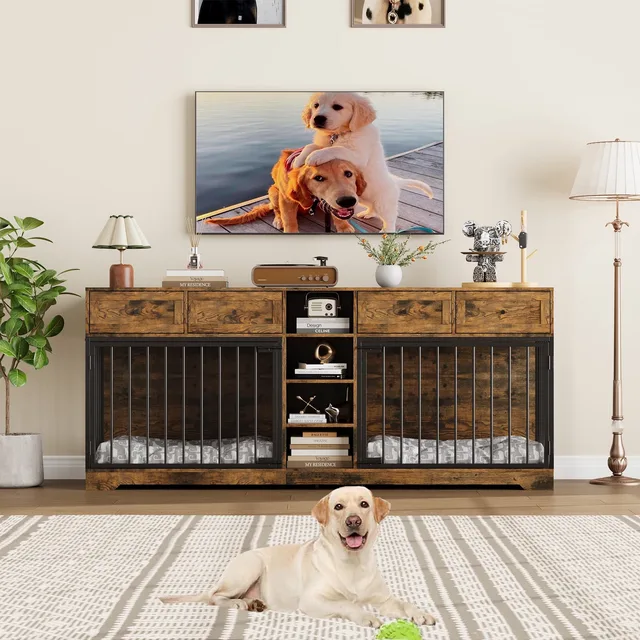 Dog Crate 82' white adjustable