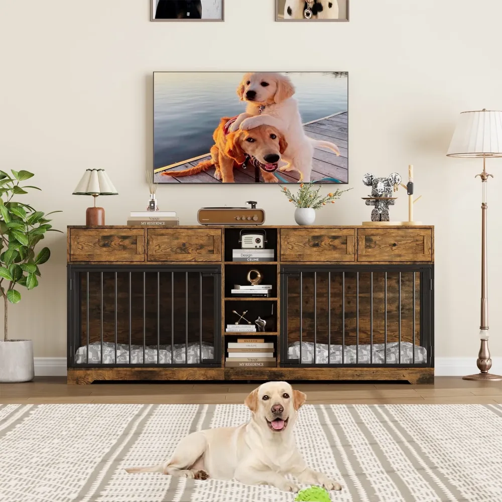 Dog Crate 82' white adjustable
