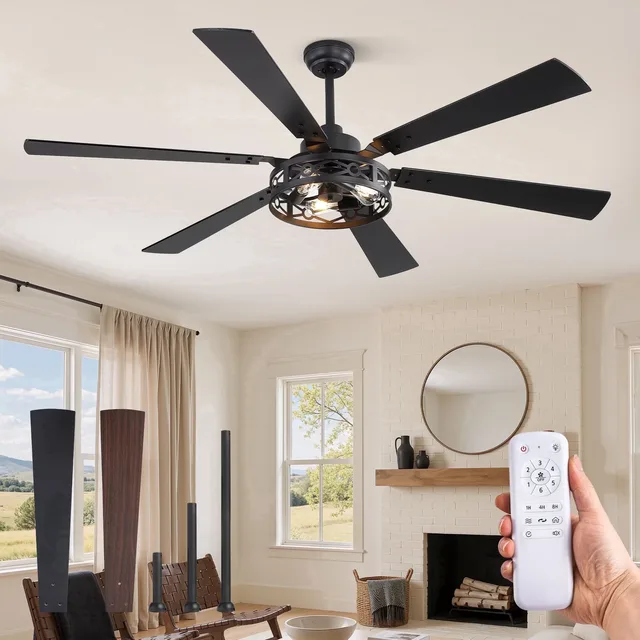 Ceiling Fan 65 inch black 1watts