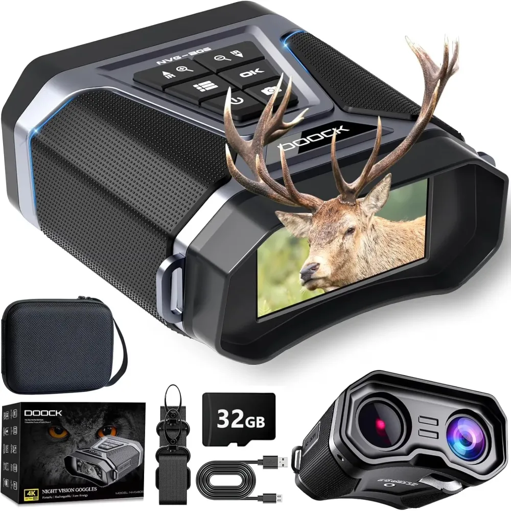 Vision Binoculars rechargeable black 3 inch