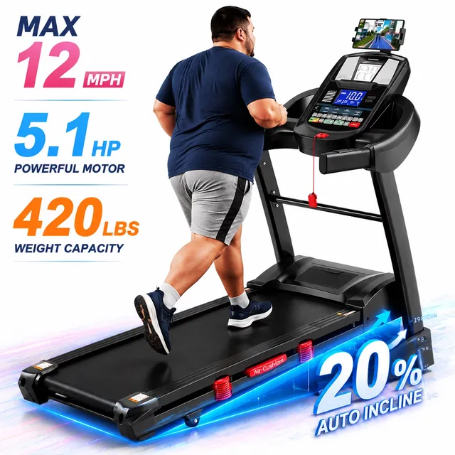 Treadmill 5.1hp 400 lbs 50 inch