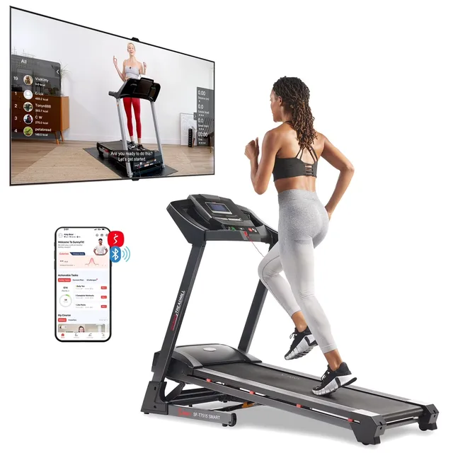Treadmill bluetooth led foldable