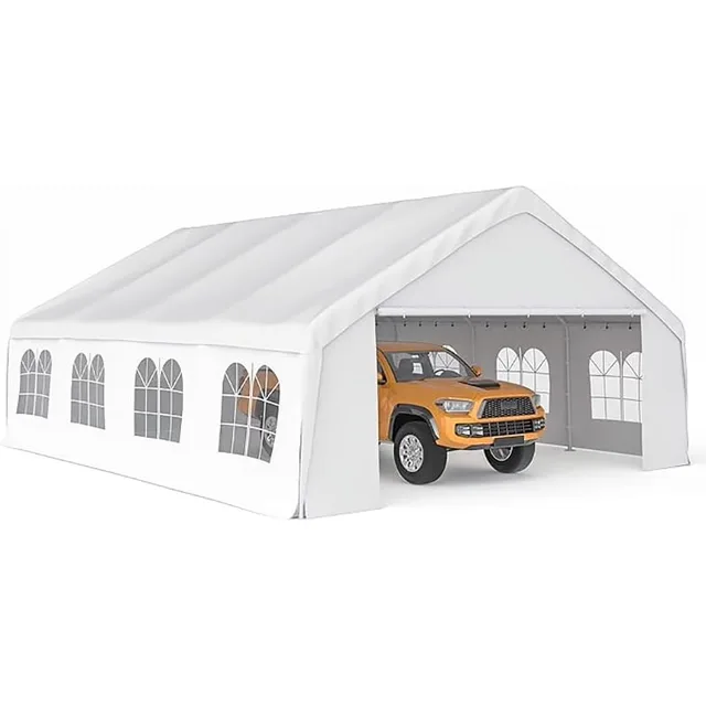Carport 26 ft portable white