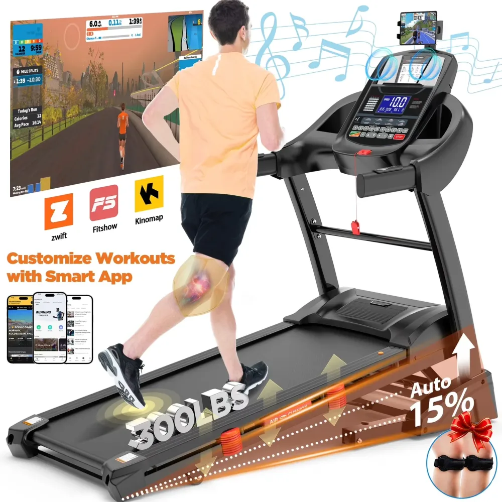 Capacity Treadmill 5.0hp 300lb foldable