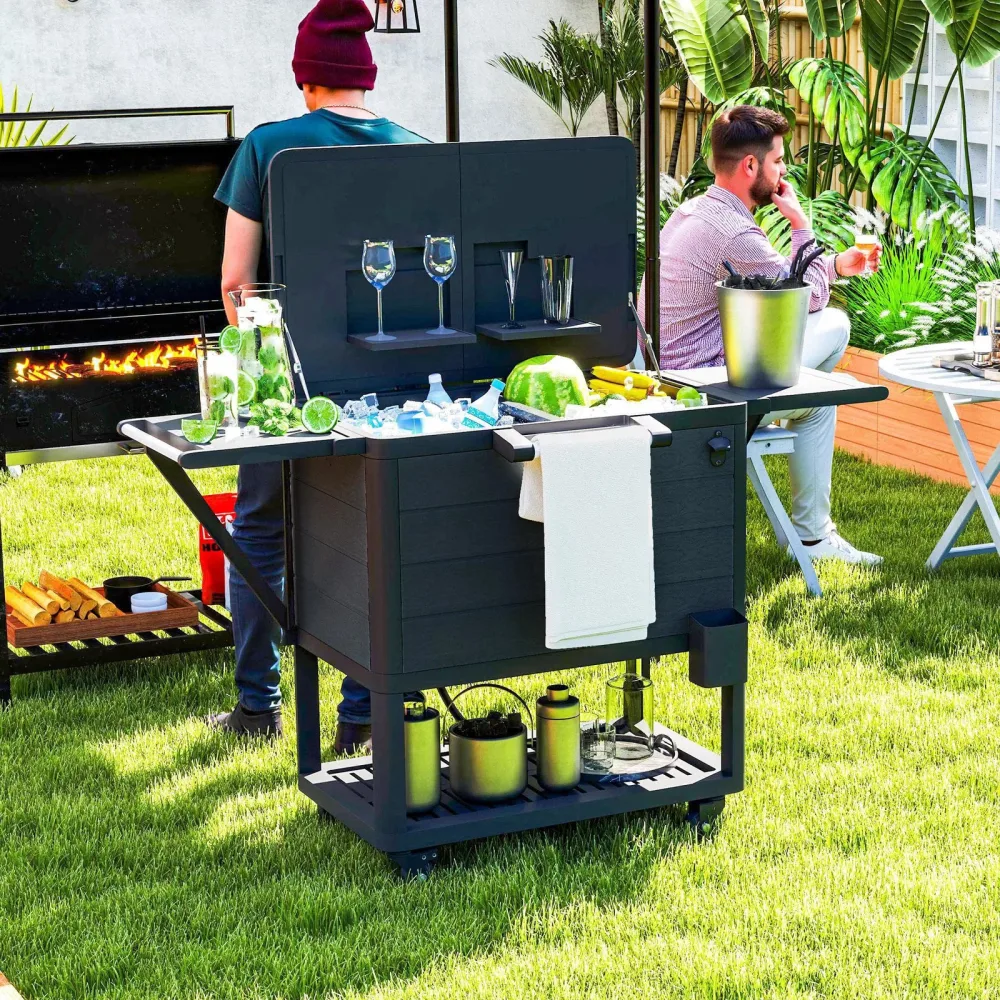 Portable Cooler 104 quart black