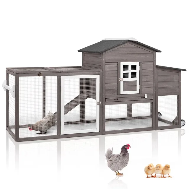 Chicken Coop 78.7" 79" gray