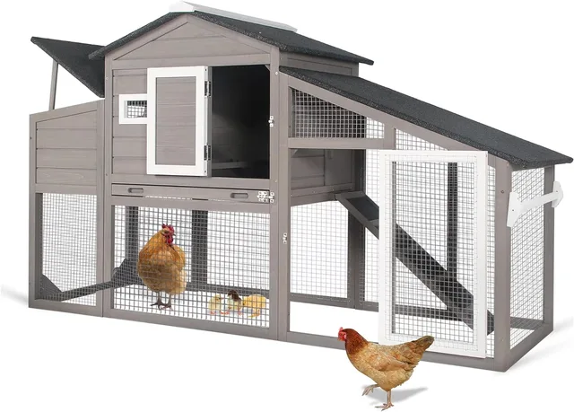 Chicken Coop gray 71.3" 26.14"