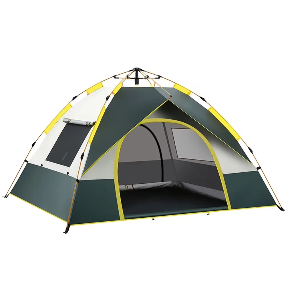 Tent Quick 3-4 person windproof green