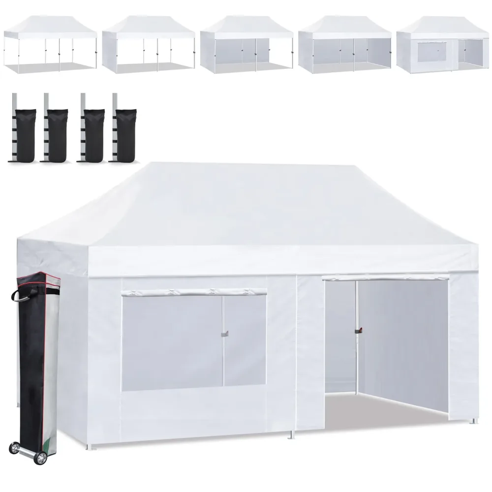 Wedding Tent white black 10.35 feet