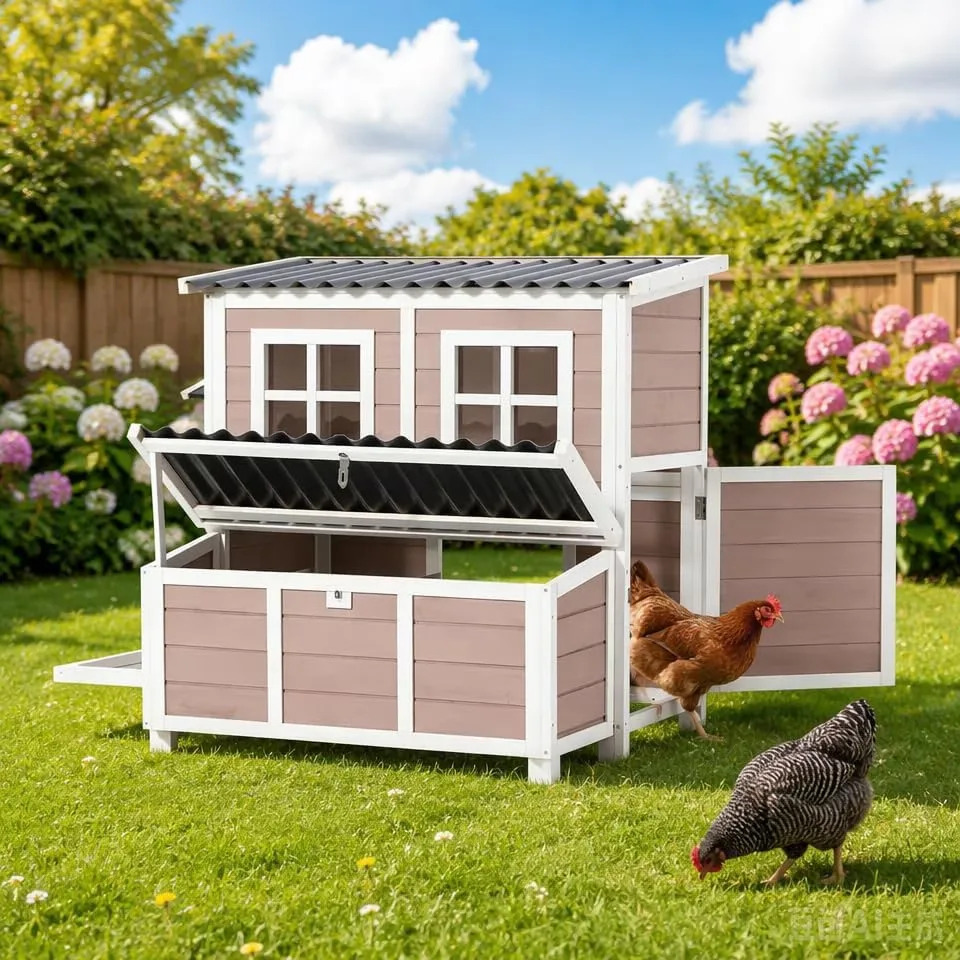 Chicken Coop 40' gray brown