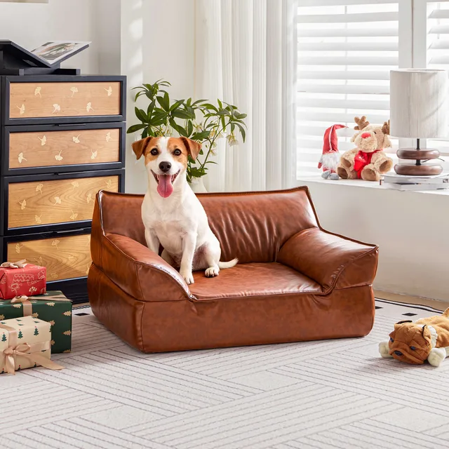 Dog Bed 70 lbs brown 31.5 inches