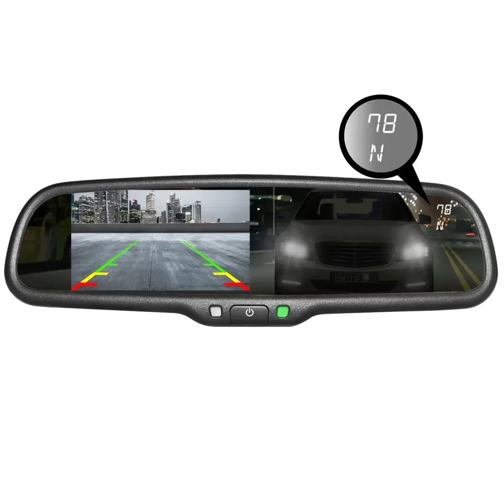 View Mirror 4.3" 3" 12v