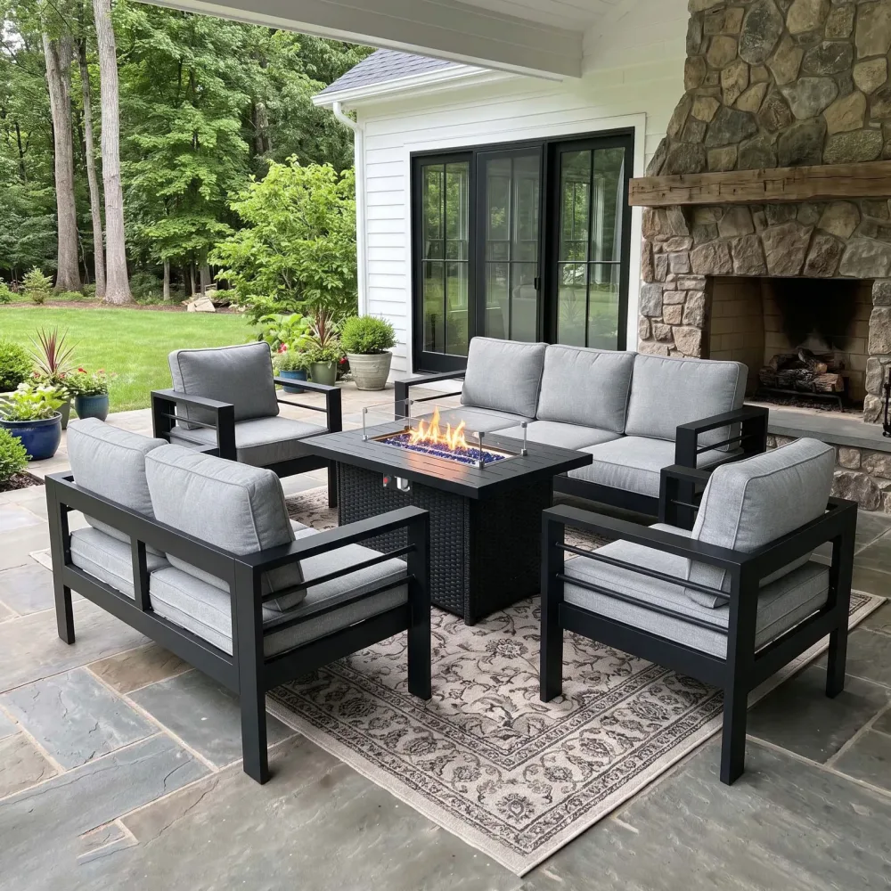 Patio Sectional black 400 pound 28"