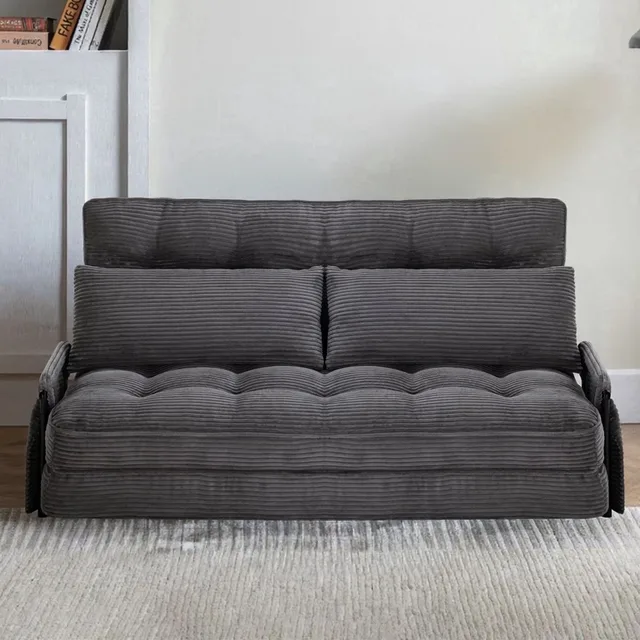 Sofa foldable adjustable grey