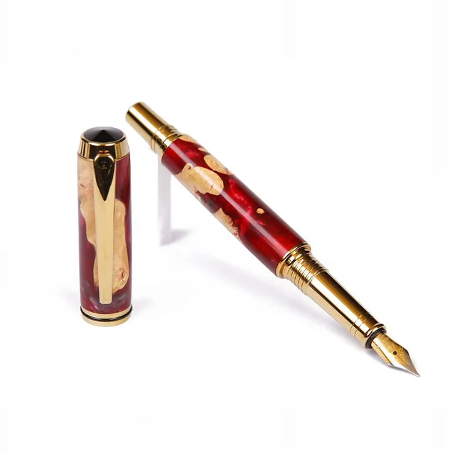 Fountain Pen red silver