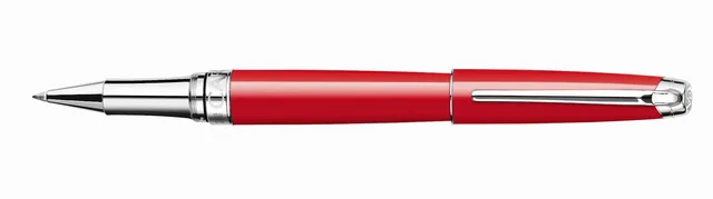 Rollerball Pen silver red blue