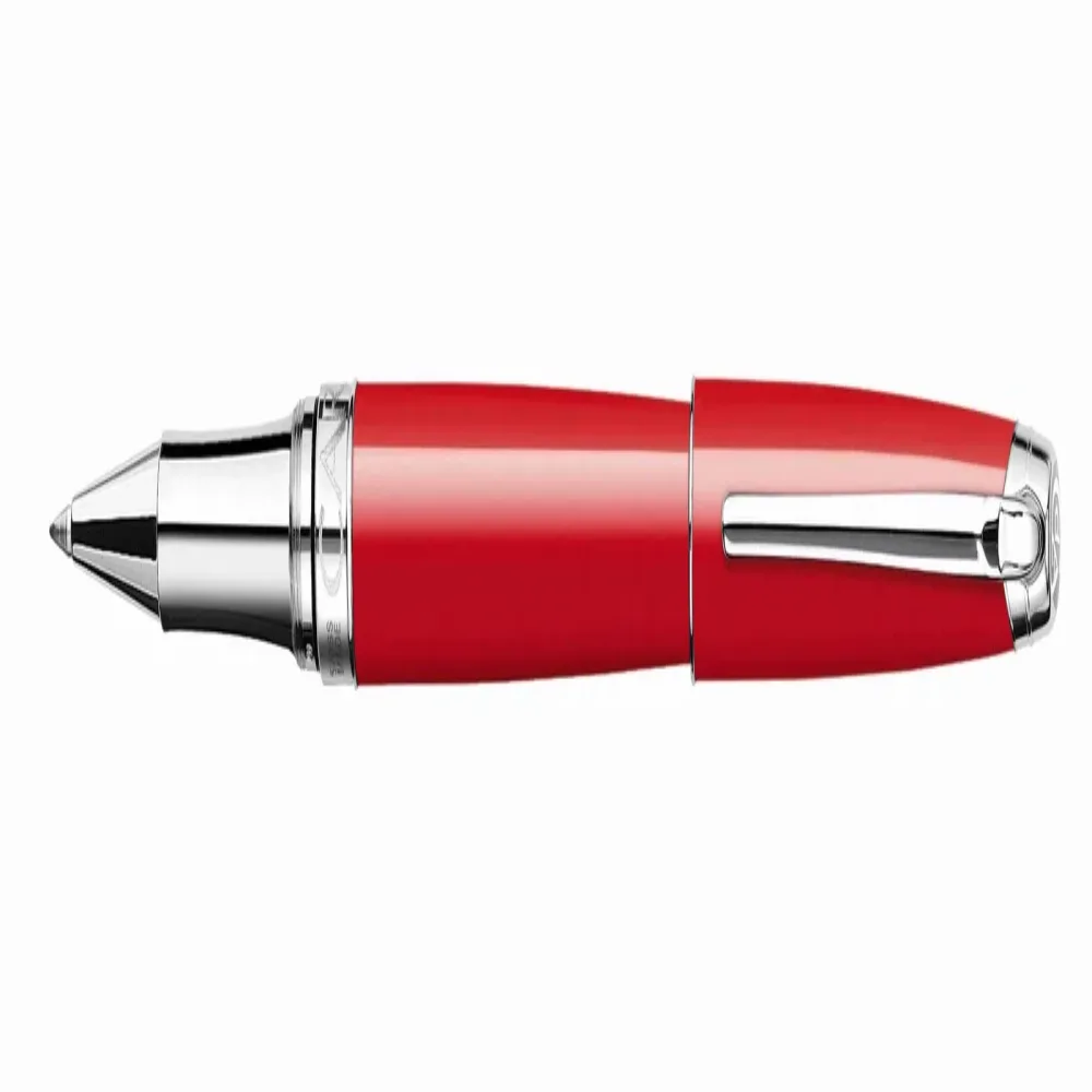 Rollerball Pen silver red blue