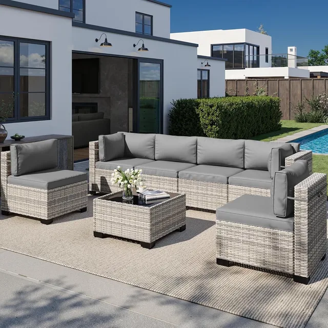 Patio Furniture grey blue