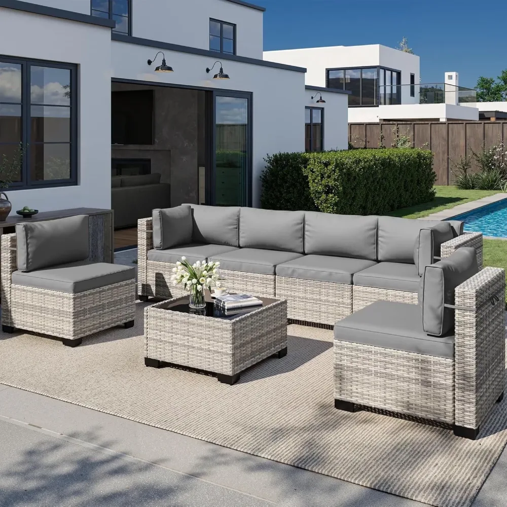 Patio Furniture grey blue