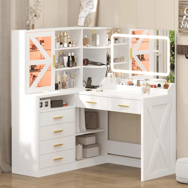 Vanity Desk led white 32"