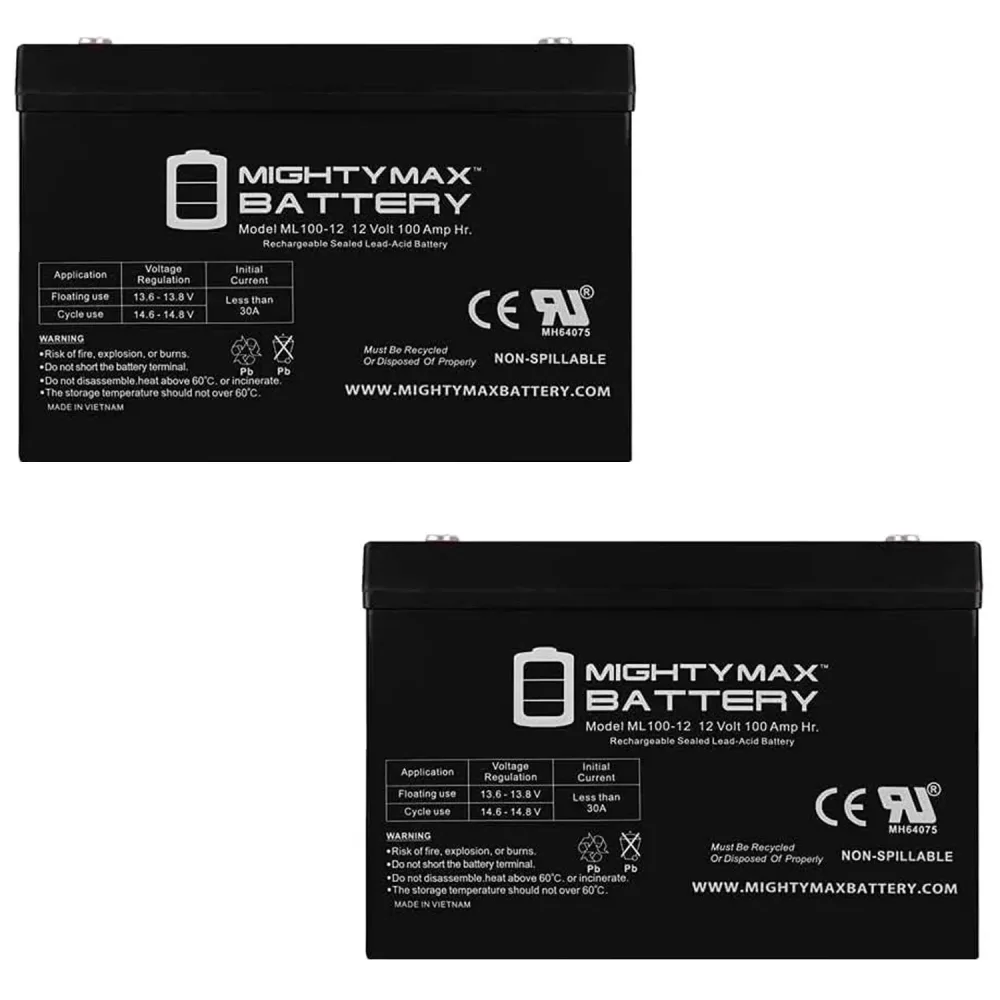 Battery 12v 2 pack 12 volt
