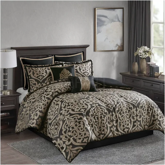 Jacquard Bedding black 104" 20"