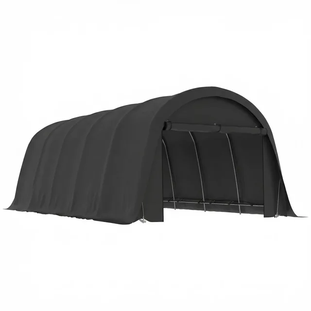 Carport Garage 23.6 ft portable gray