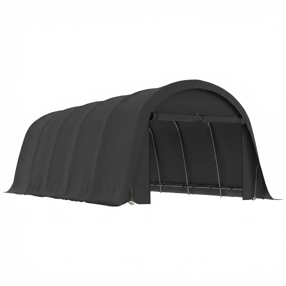 Carport Garage 23.6 ft portable gray