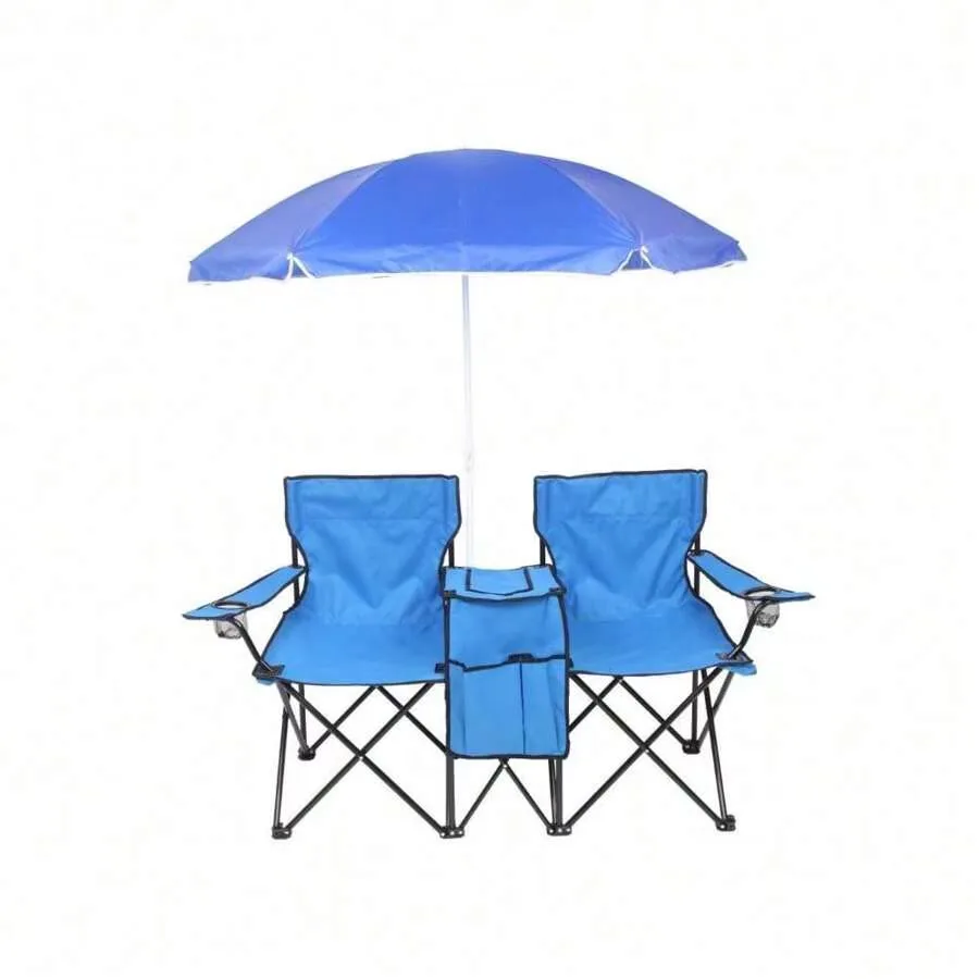 Seat portable folding blue