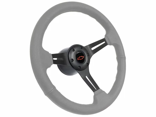 Leather Steering gray black red