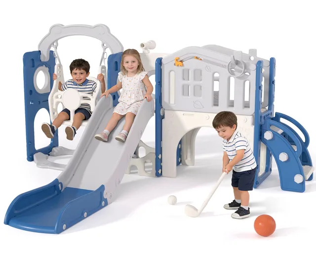 Backyard Play 11 in blue gray