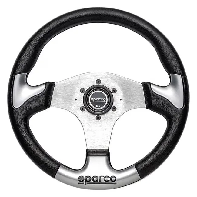 Leather Steering 13.60in 345mm silver