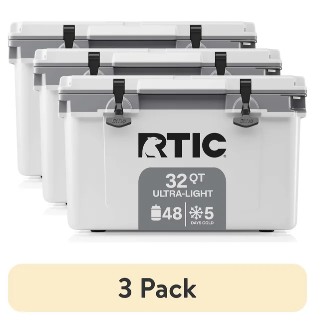 Chest Cooler 3 pack white grey