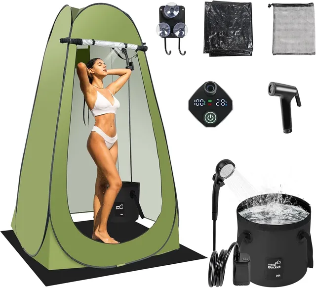 Shower Tent portable rechargeable 2"