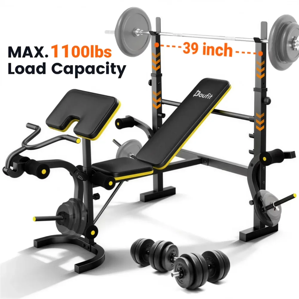Weight Bench 1100 lbs adjustable 1.5mm