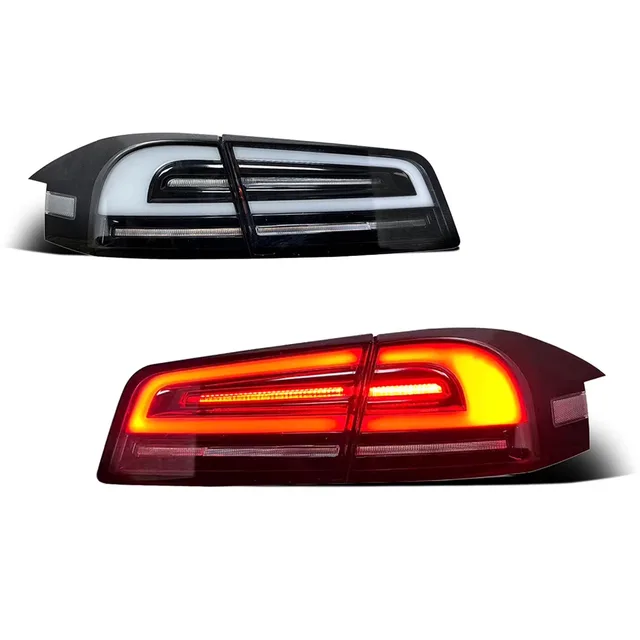 Brake led red white