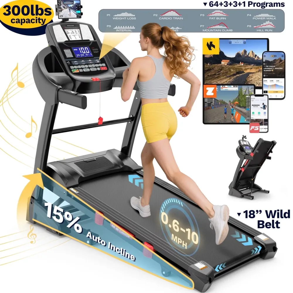 Treadmill 300 lbs 4.7hp folding