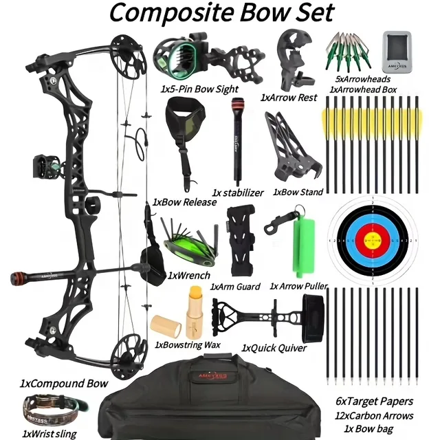 Compound Bow 30-70 lbs adjustable 20 in