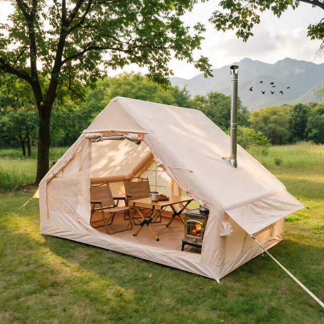 Camping Tent waterproof windproof beige