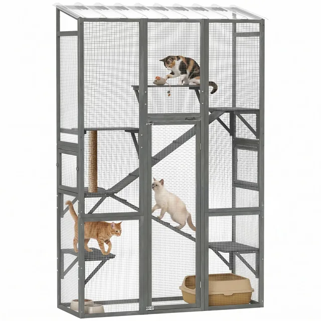 Furniture & Enrichment 63.8" 99.2" gray