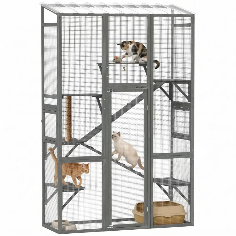 Furniture & Enrichment 63.8" 99.2" gray