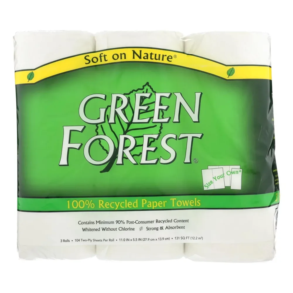 Towel green white