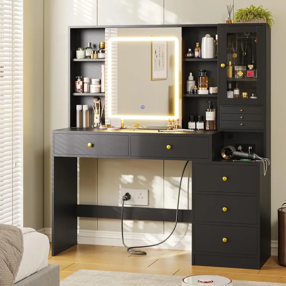 Vanity Desk black 15.8" 45.3"