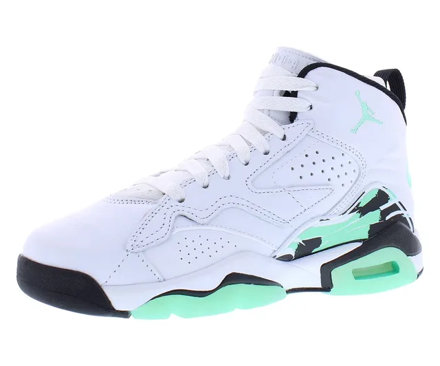 Shoe white green black