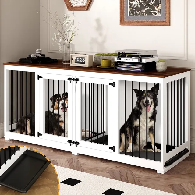 Dog Crate 70.9" white 33.5"