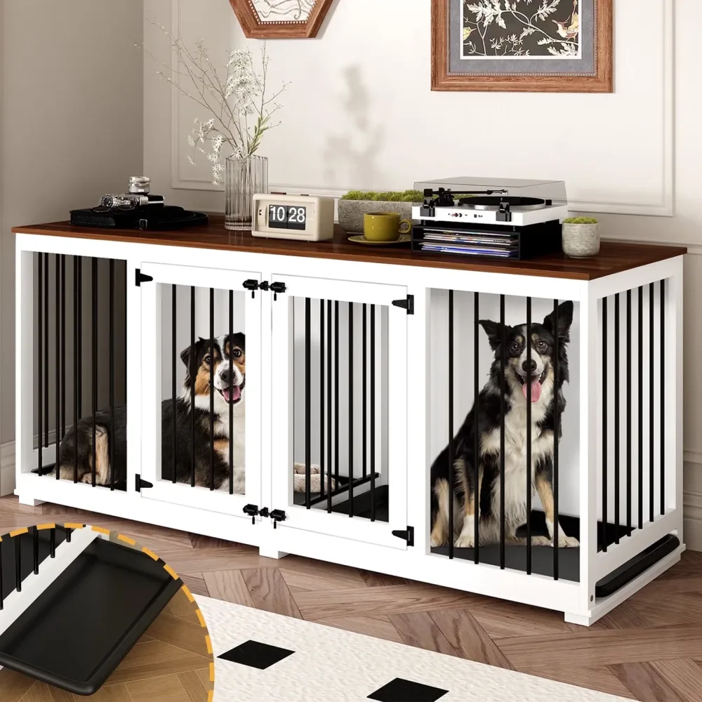 Dog Crate 70.9" white 33.5"