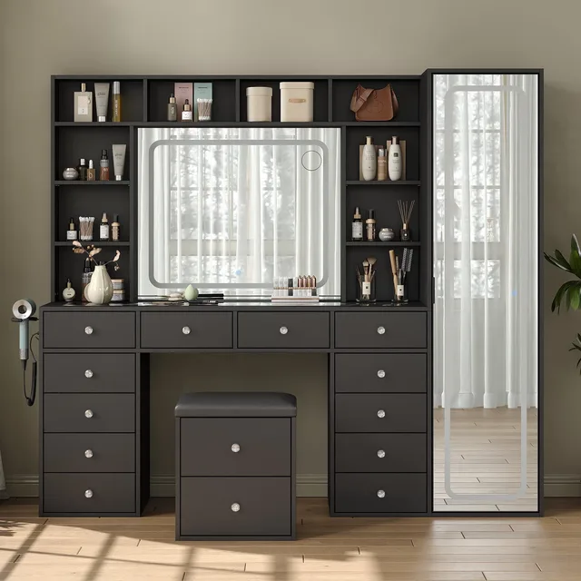 Storage led black adjustable